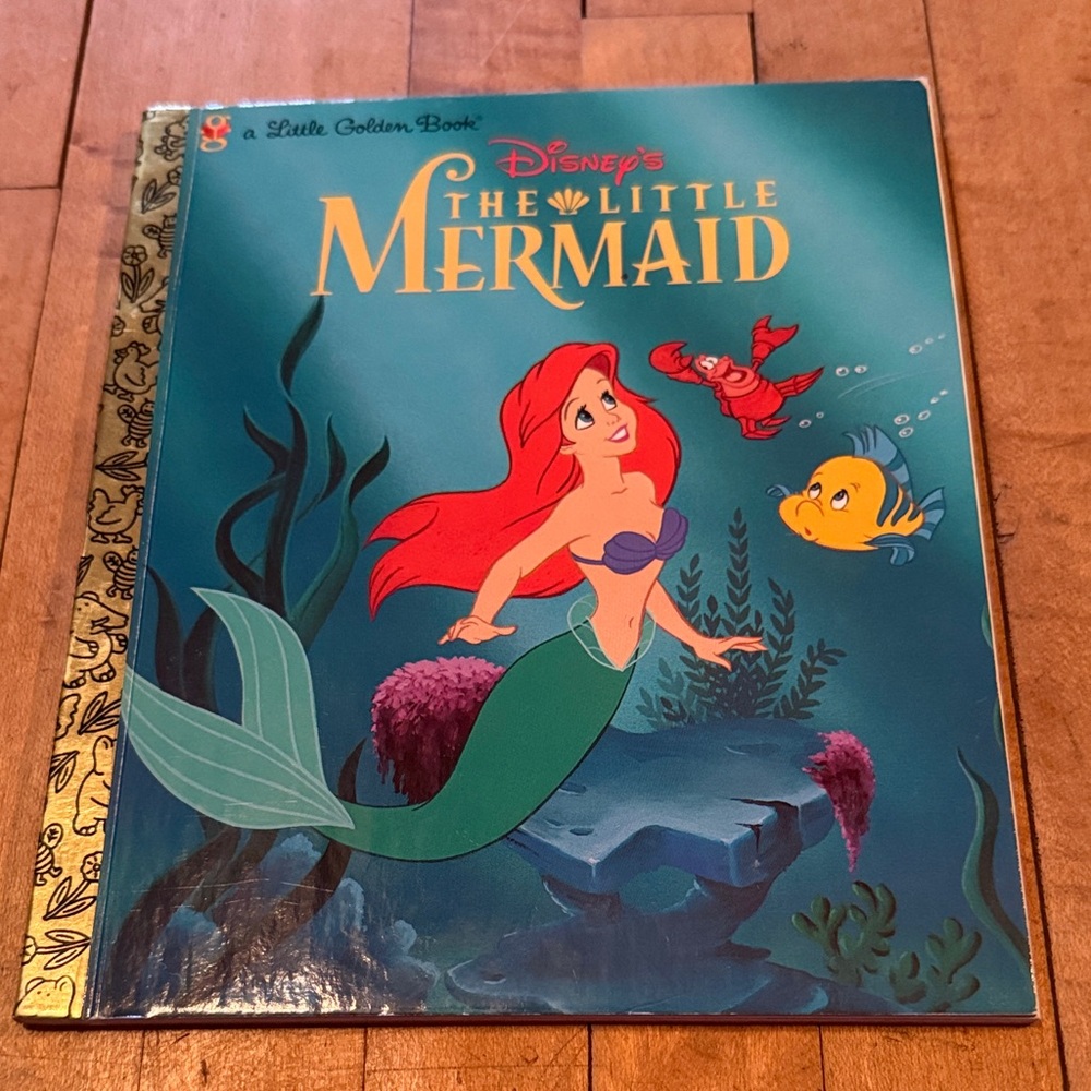 Disney The Little Mermaid Book with Red, Yellow, and Blue Artwork